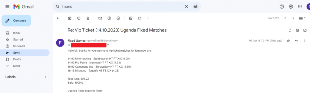 Best fixed odds matches