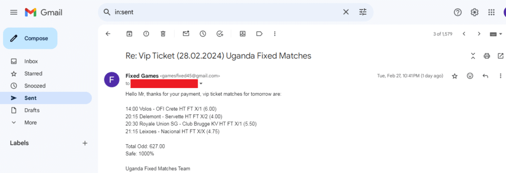 Sure Fixed Match Betting Odds